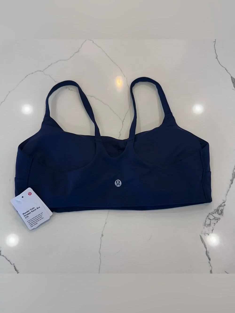Lululemon Wunder Train Strappy Bra True Navy B/C Sz 10 NWT